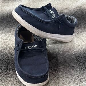 Hey Dude Blue and White Moccasins Slip-On Comfort